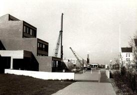 1974 Bau der Gebäude für die Realschule Wilster - Rammarbeiten für die Tiefgründung