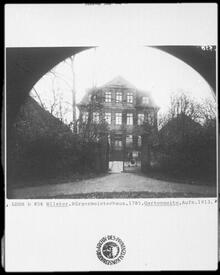 1913 Gartenseite Palais Doos Neues Rathaus der Stadt Wilster
