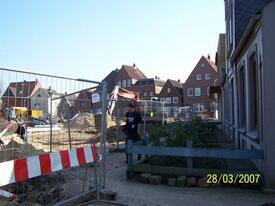 2007 Umgestaltung und Bebauung des Rosengarten in Wilster - Vorbereitung des Baufeldes