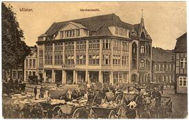 1915 Marktplatz, Op der Göten (damalige Marktstraße) - Markttag in Wilster