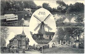 1925 Kleve - Gut Kleve, Gut Krummendiek, Getreide Windmühle