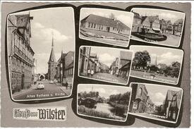 1960 Op de Göten, Bahnhof, Neumarkt, Neustadt, Wilsterau am Brook, Rathausstraße in der Stadt Wilster