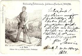 Freiherr Ludwig Samson Heinrich Arthur von und zu der Tann (* 18.06.1815 in Darmstadt; + 26.04.1881 in Meran) -  Führer des 4. schleswig-holsteinischen Freicorps in der Schleswig-Holsteinischen Erhebung 1848