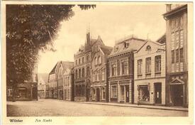 1929 Stadt Wilster - Marktplatz - südöstliche Häuserzeile und Blick in den Kohlmarkt